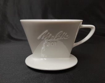 Cafetera de goteo Melitta 101, filtro de cerámica blanca para verter líquidos, estilo vintage, fabricada en Alemania.