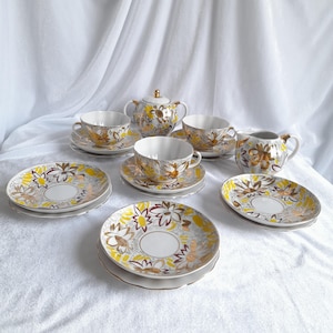Vintage Lomonosov Imperial Porcelain Factory set Chamomile, hand painted, LFZ, USSR, choose your set