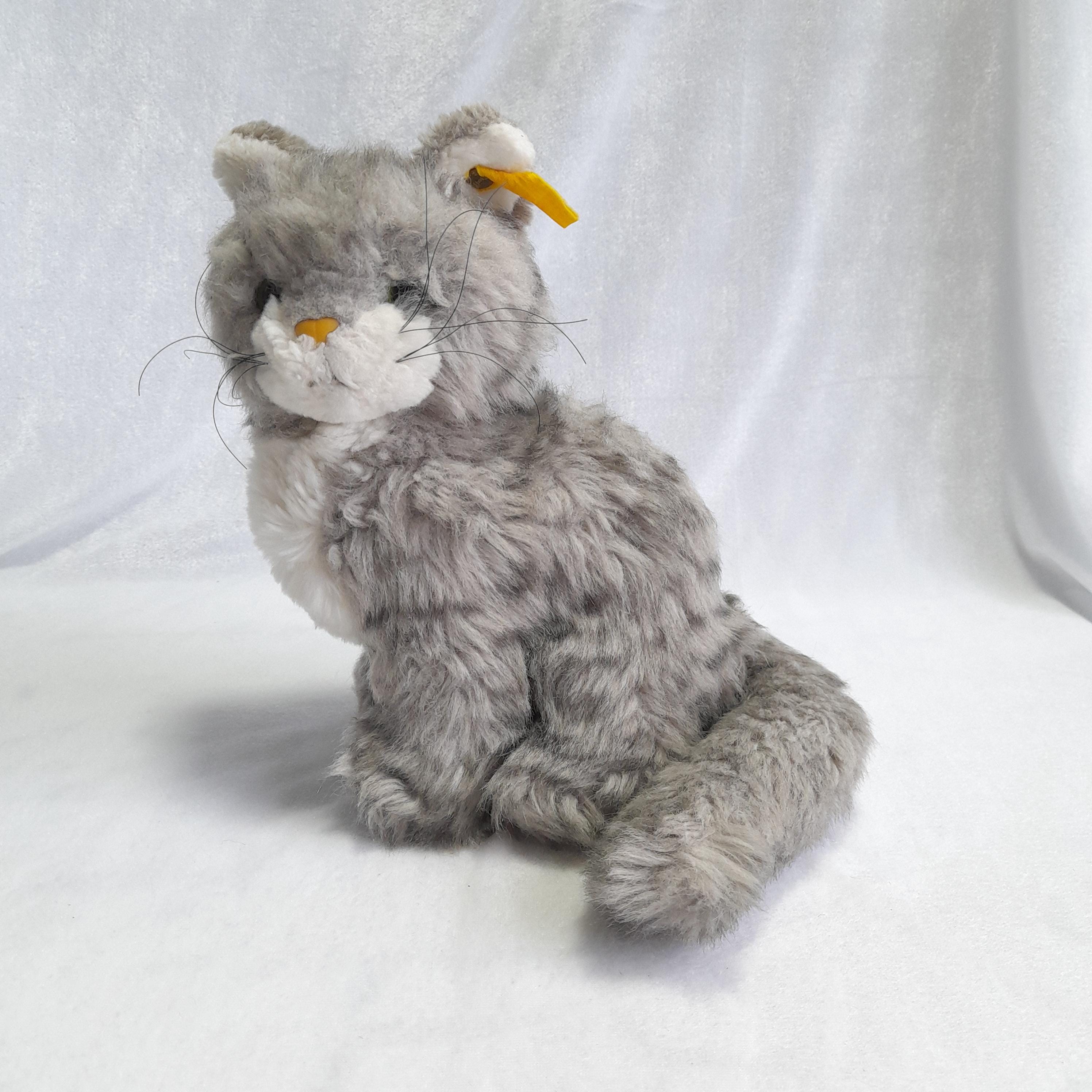 ビンテージ　シュタイフ　KITTY　キャット　猫　大きいサイズ ビンテージ シュタイフ 黒ネコ Steiff Kitty Cat 12cm