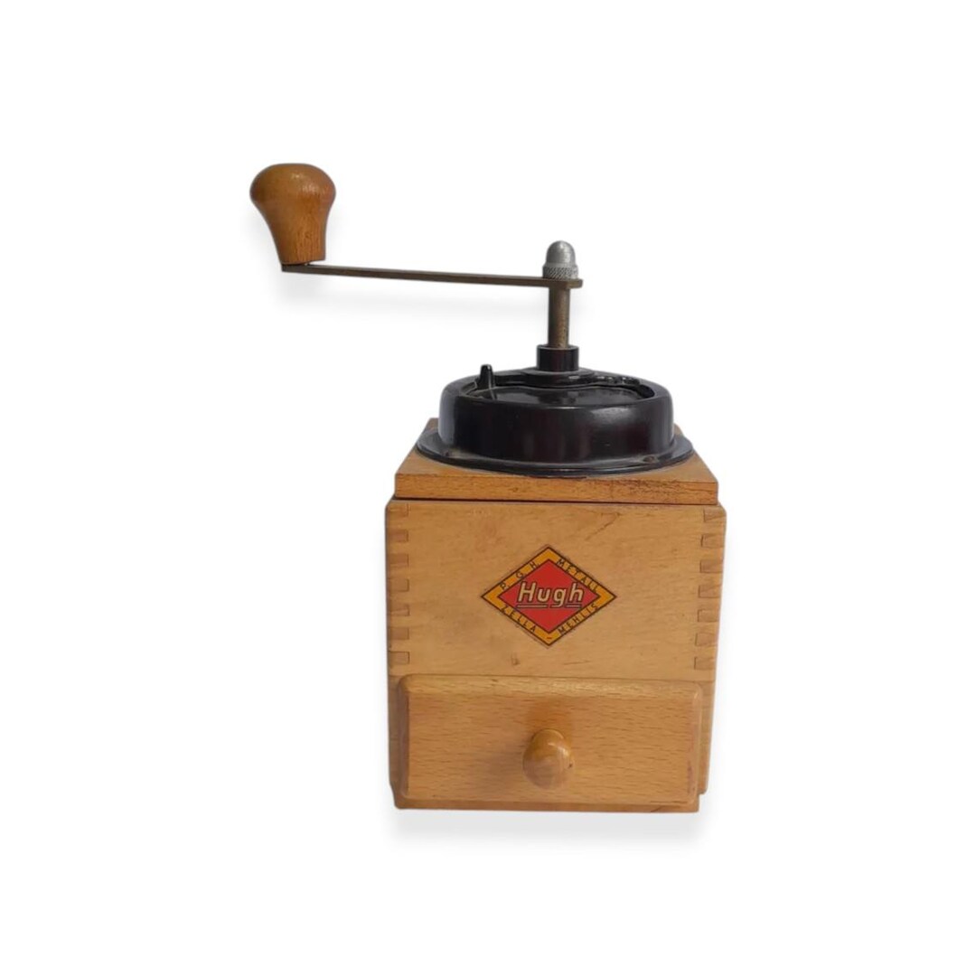 Hugh P.G.H. Zella-mehlis Wooden Coffee Grinder 1950s Vintage - Etsy