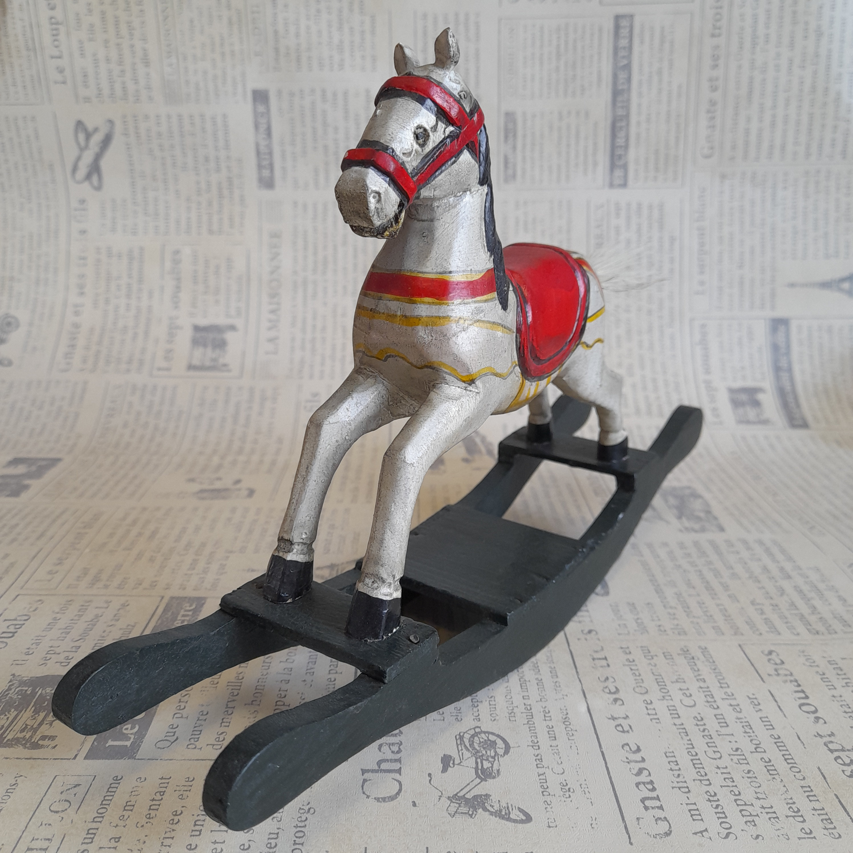Vieux Cheval à Bascule En Bois - Rocking Horse Ancien - Jouet De Manège