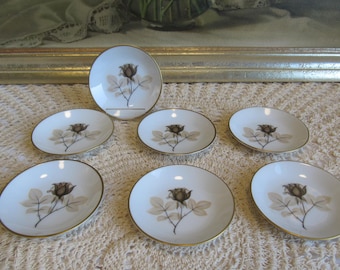 Vintage Rosenthal Porcelain Plates - Set of 7 Schattenrose Decor