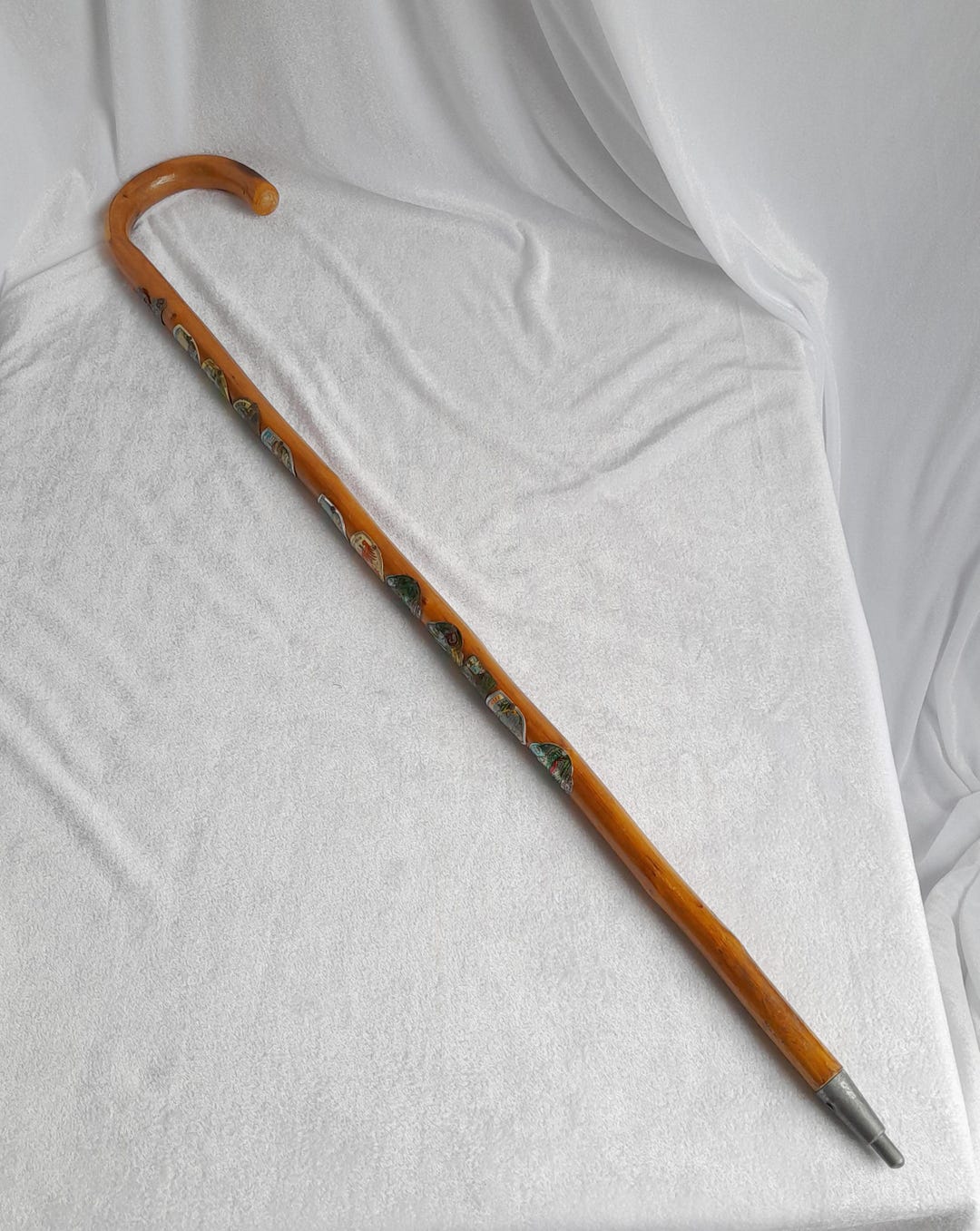 Vintage Wooden Walking Cane – Hand-carved Souvenir Stick – Decorative ...