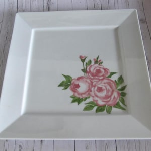 Vintage Rosenthal Epoque mit handgemalten Rosen des Künstlers dekorativer Porzellanteller, Vintage und Sammlerstücke aus deutschem Porzellan