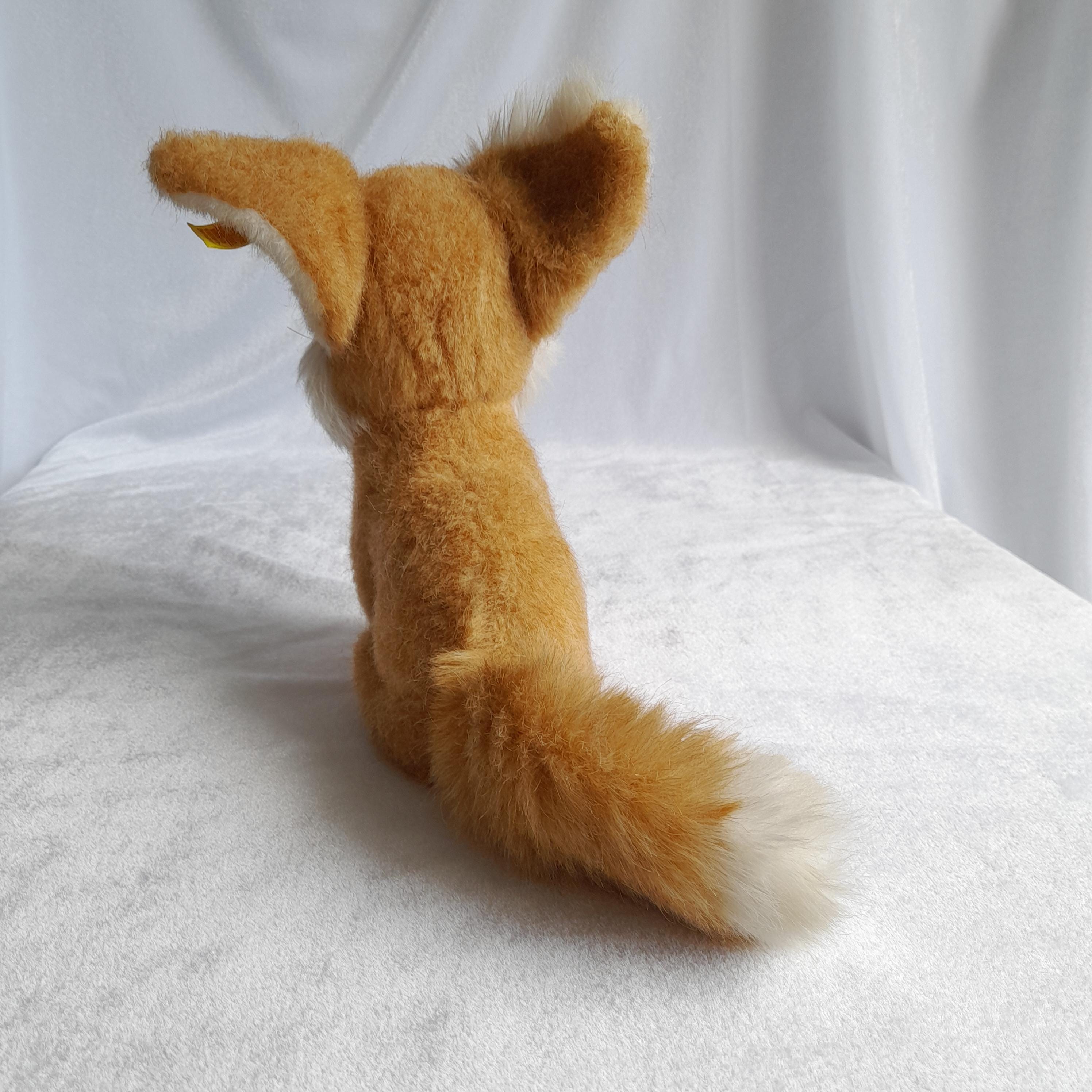 Steiff Fox Plush Germany Yellow Button Vintage Collectible - Etsy