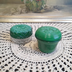 Vintage Malachite Glass Trinket Box with Lid, Art Deco Box, Malachite Box, Malachite Bowl, Trinket Box, Malachite Glass