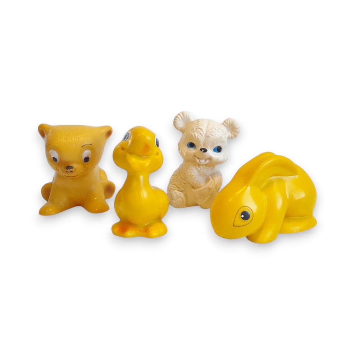 Bohemian Czech Rubber Animal Figures Set Vintage Collectible Decor