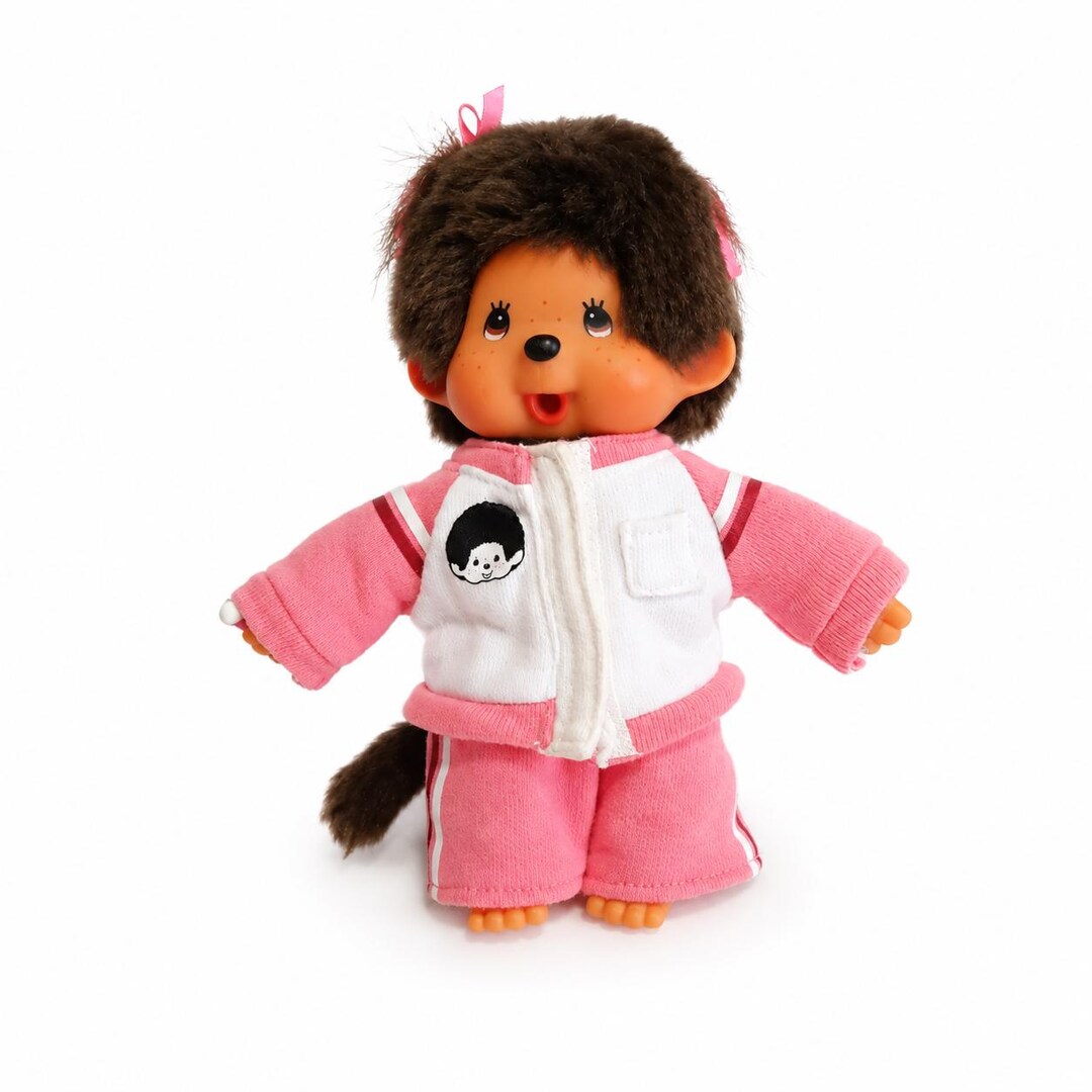 Sekiguchi Monchhichi Sporty Girl Plush Rubber Face Japanese