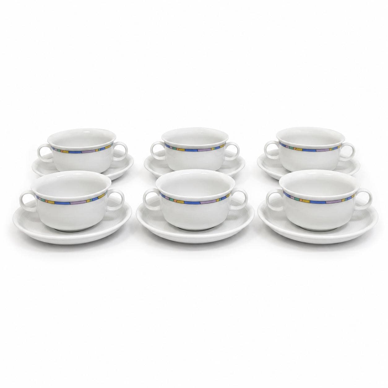 Thomas Trend Surf Bouillon Cups & Saucers Set of 6 Memphis Design
