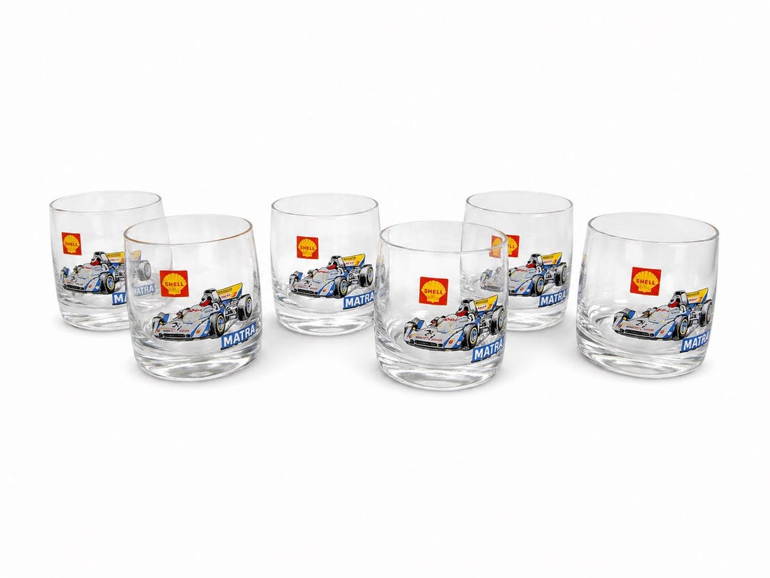 Bohemia Crystal Formula 1 Whiskey Glasses Set of 6 Motorsport