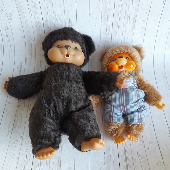 Vintage Monchhichi Wuschel Bear, Japan Tobby Bear, Monchichi