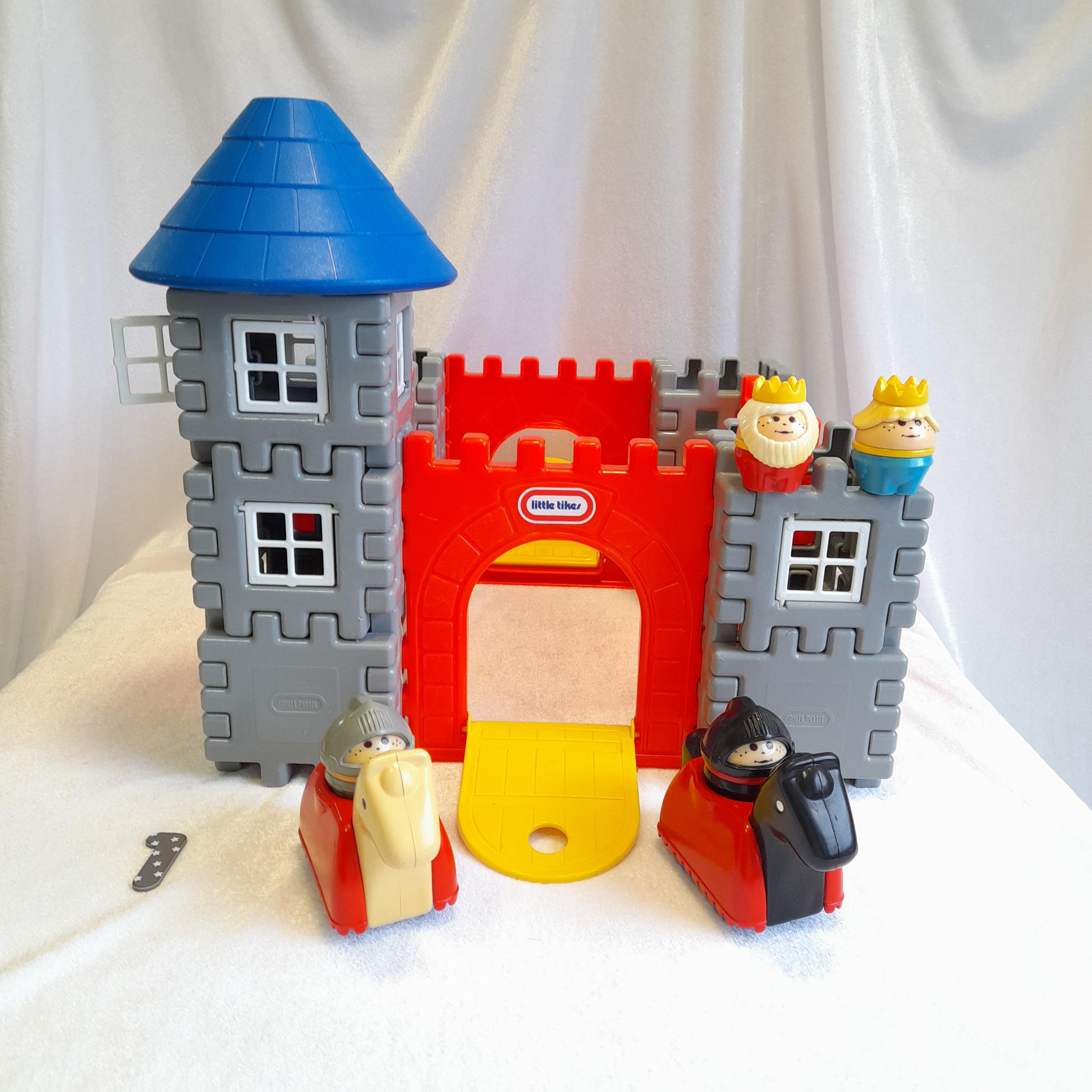 Vintage Little Tikes Wee Waffle Blocks Castle Set With Figures - Etsy