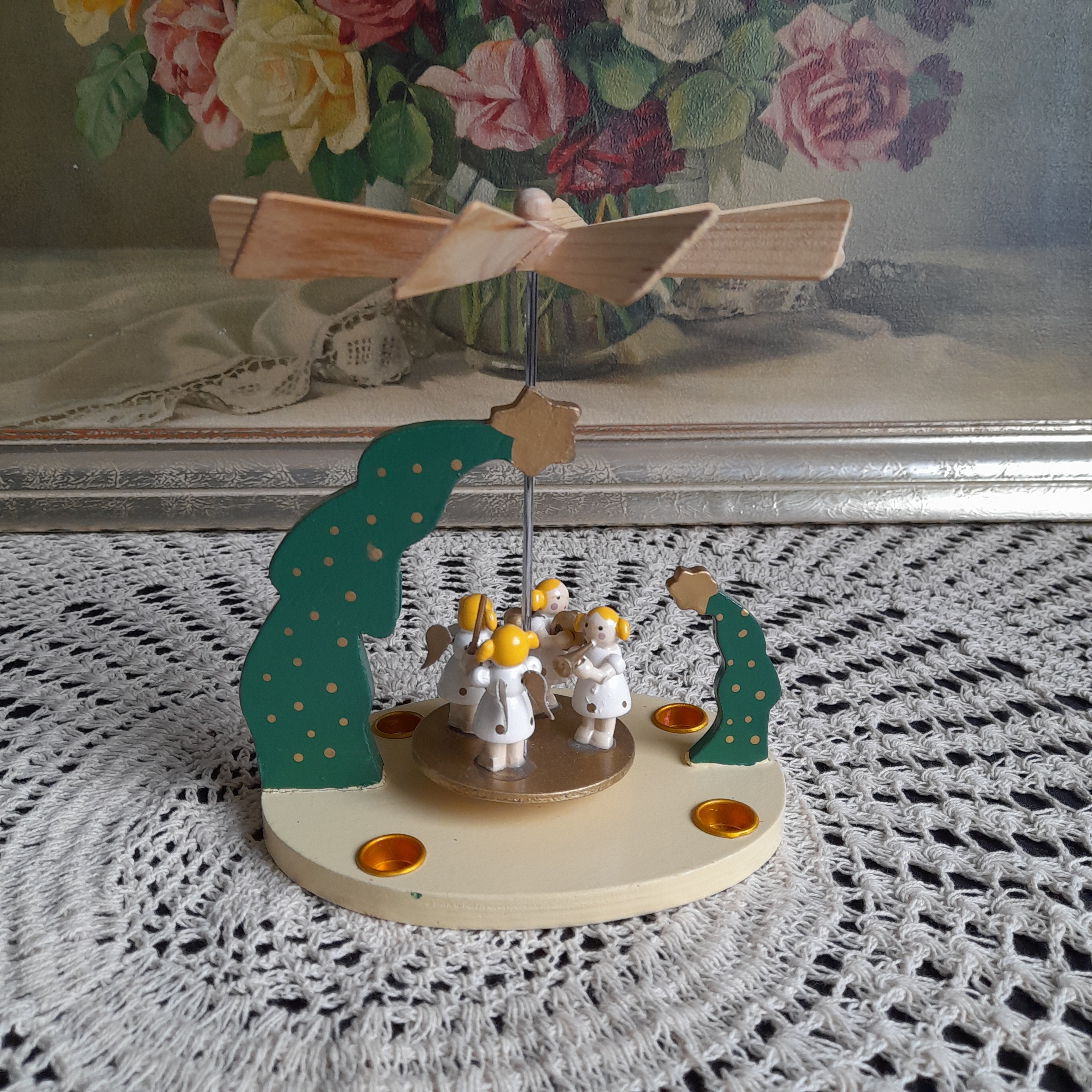 幸運の四つ葉の花文 アンティーク ステンドグラス 教会 クリスマス