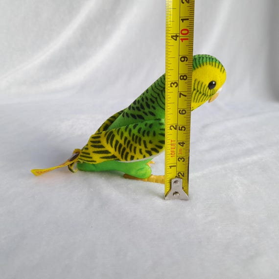 シュタイフ社製インコぬいぐるみ（緑・黄色、ドイツ製、ヴィンテージ