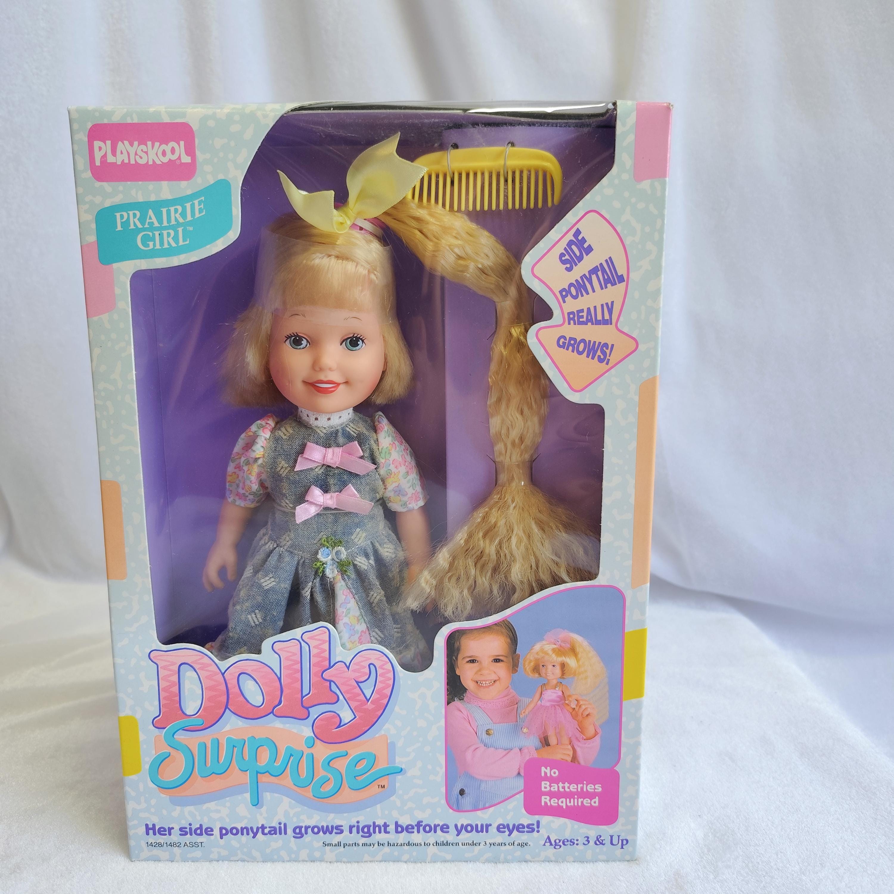 Playskool Dolly Surprise Prairie Girl Plastic Fabric 1988 Vintage