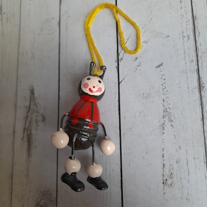 Vintage madera árbol de Navidad decoración Ladybug Erzgebirge arte popular pintado a mano miniatura de Navidad, hecho en Alemania