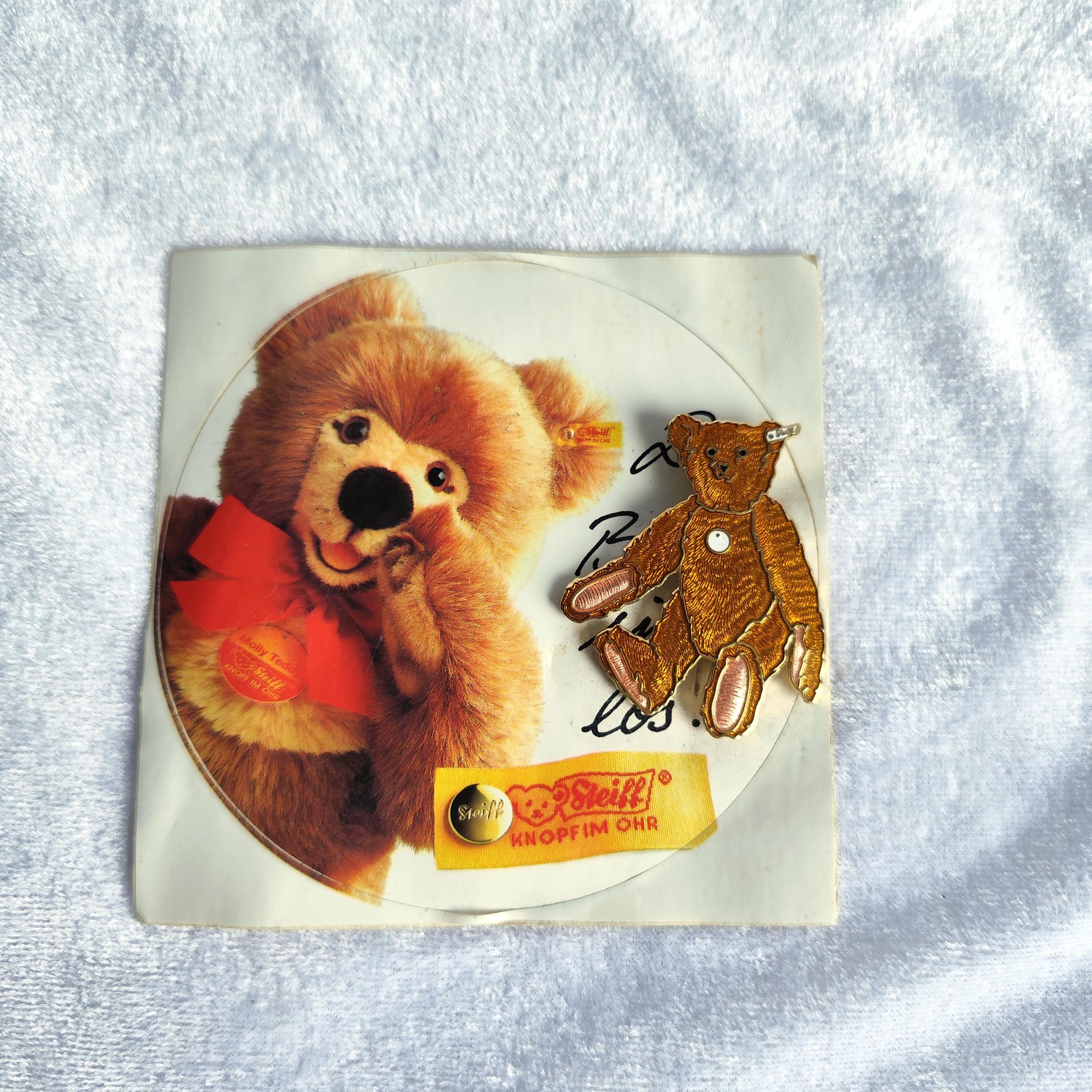 ヴィンテージ シュタイフ テディベア ピンバッジ – 1993年