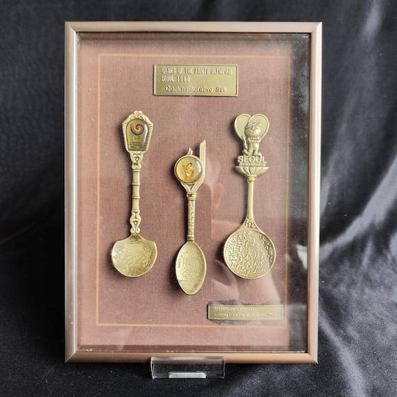 Rare Seoul 1988 Olympics Commemorative Spoon Set – Antique Brass