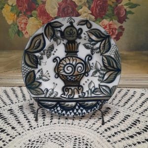 Lomonosov Porcelain, LFZ, Porcelain Vintage Wall plate Samovar by Gorodetsky, USSR