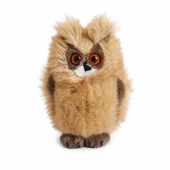 Kosen Owl Plush Realistic German Woodland Bird Collectible Vintage