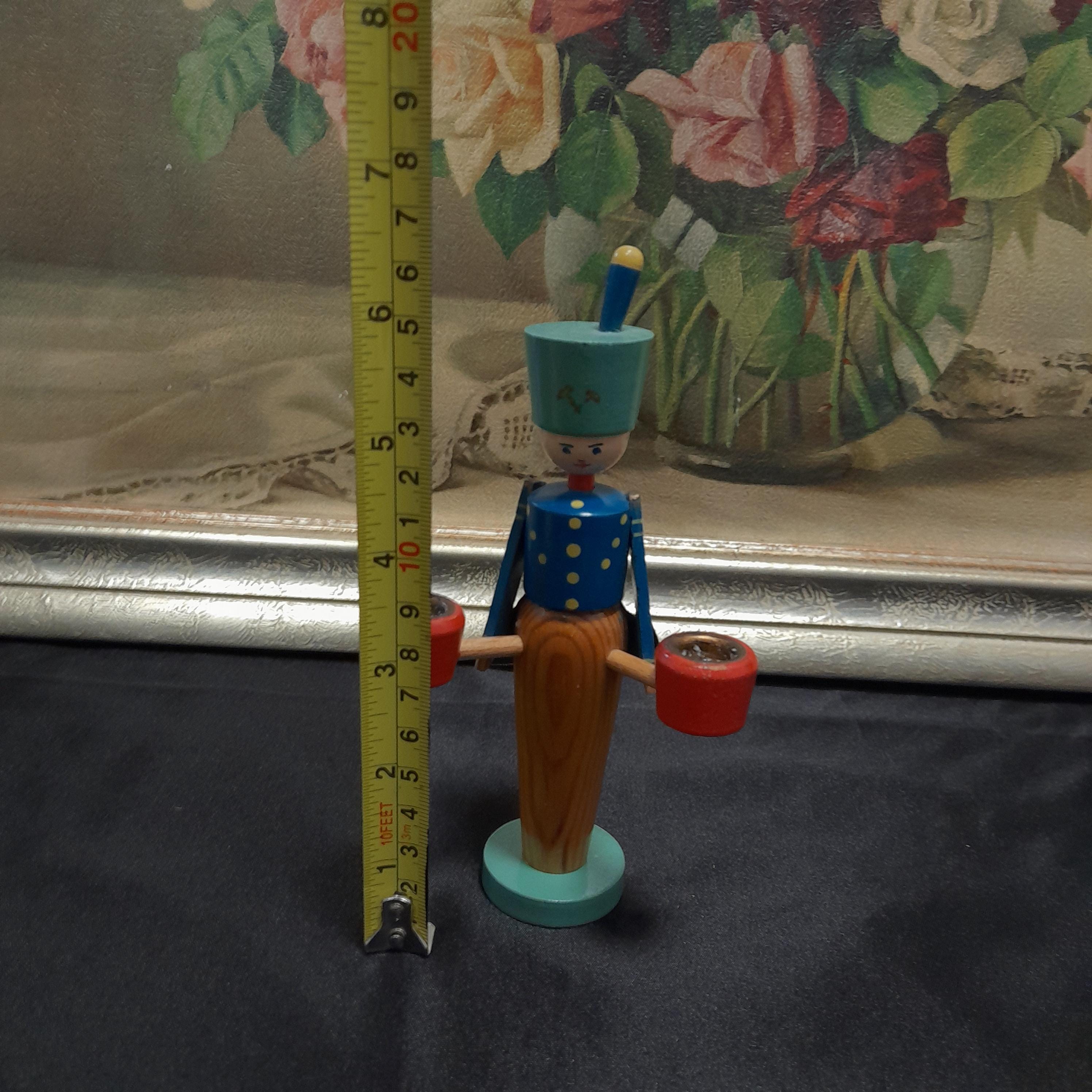 【東ドイツ エルツ・ザイフェン 天使と鉱夫のキャンドルスタンド】 ヴィンテージ 天使と鉱夫のキャンドルホルダー、ヴィンテージ木製装飾エルツ山地