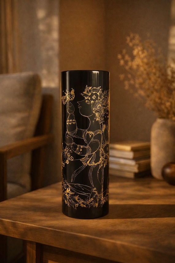 Rosenthal Studio Linie Vase Bjorn Wiinblad 1001 Nights Black