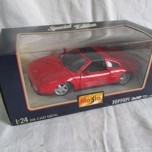 Vintage Maisto Special Edition 1990 Ferrari 1/24 348 TS Diecast Model Car Red