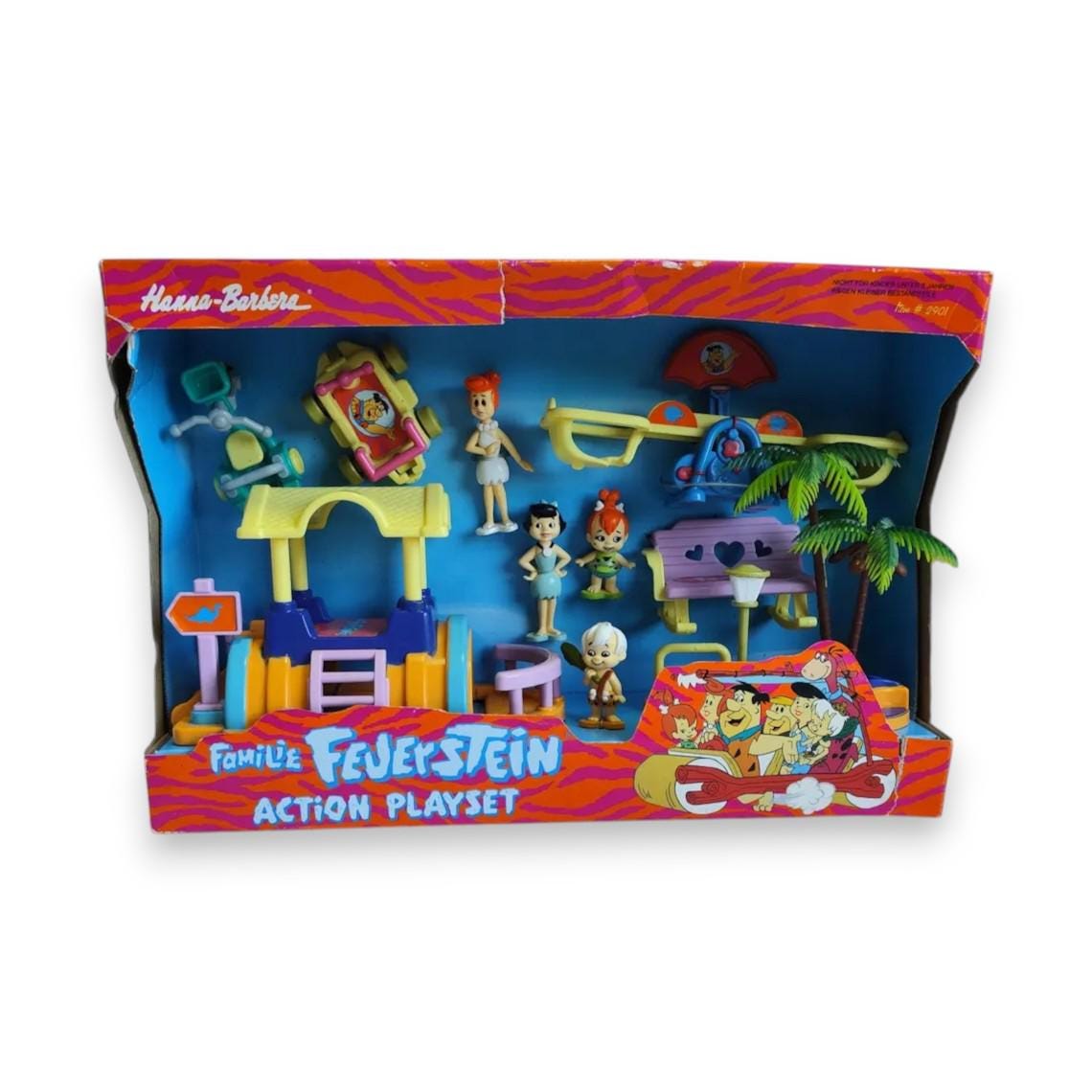 The Flintstones Action Playset Wind up Hanna-barbera 1994 Vintage