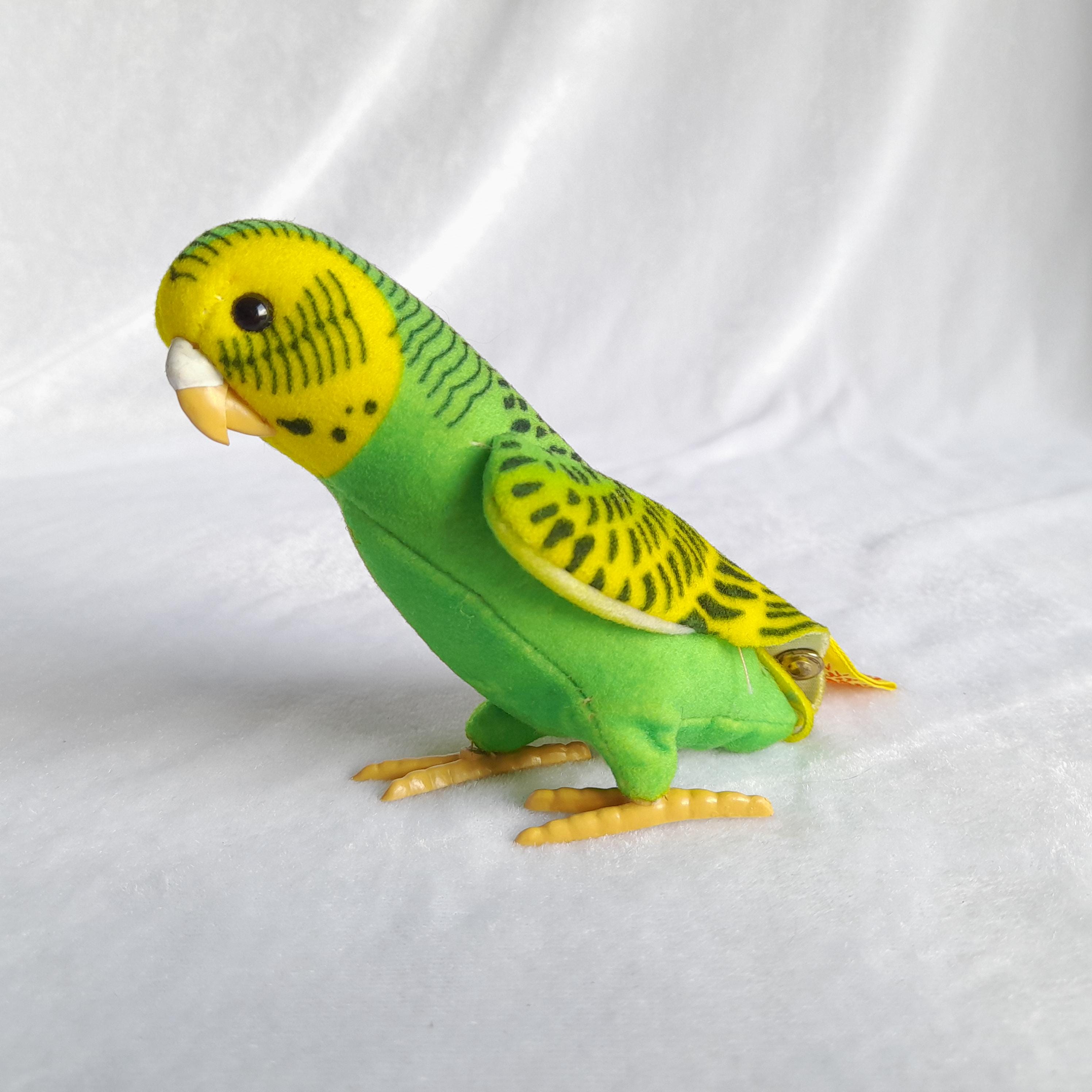 シュタイフ社製インコぬいぐるみ（緑・黄色、ドイツ製、ヴィンテージ