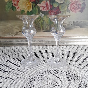 Vintage Rosenthal Crystal CLASSIC ROSE MONBIJOU Candle Holders, candlesticks, Vintage and Collectable German Porcelain