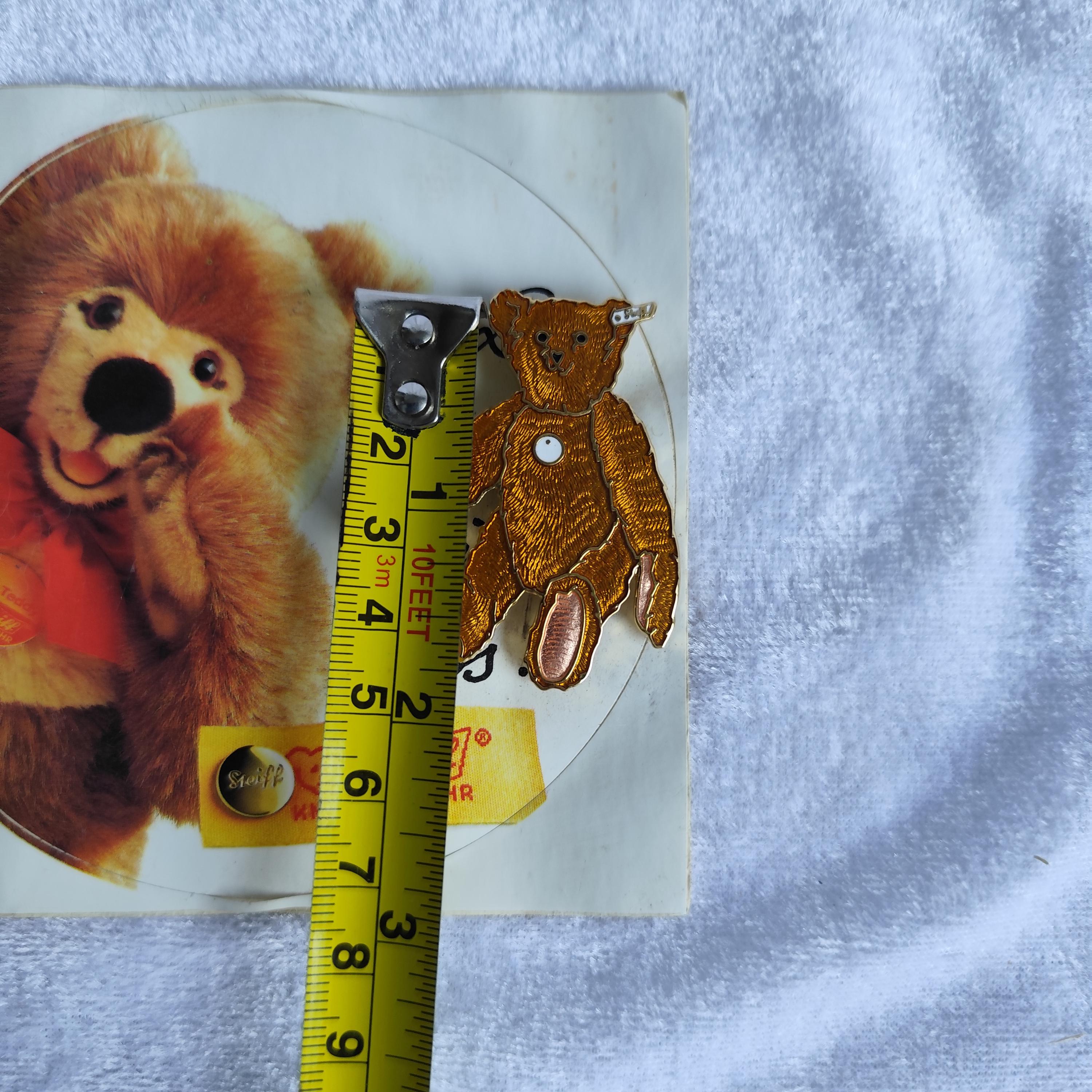 ヴィンテージ シュタイフ テディベア ピンバッジ – 1993年