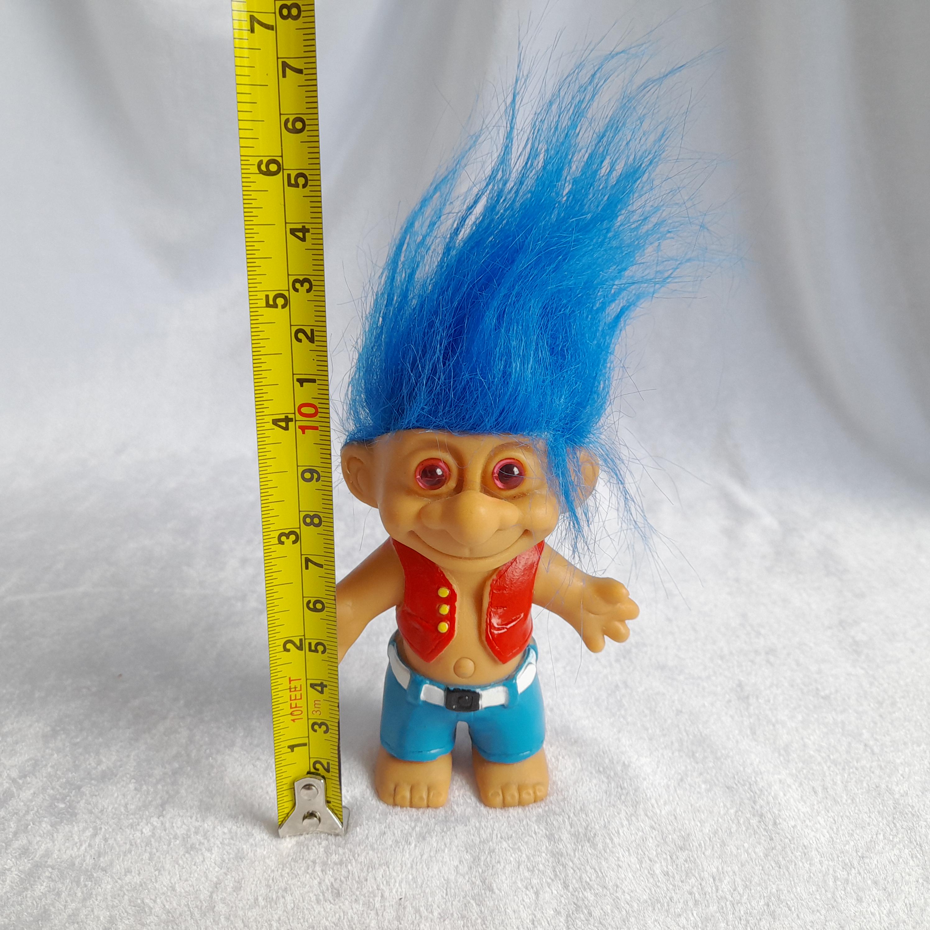 ヴィンテージ トロール人形：明るい髪の 90 年代のレトロなおもちゃ