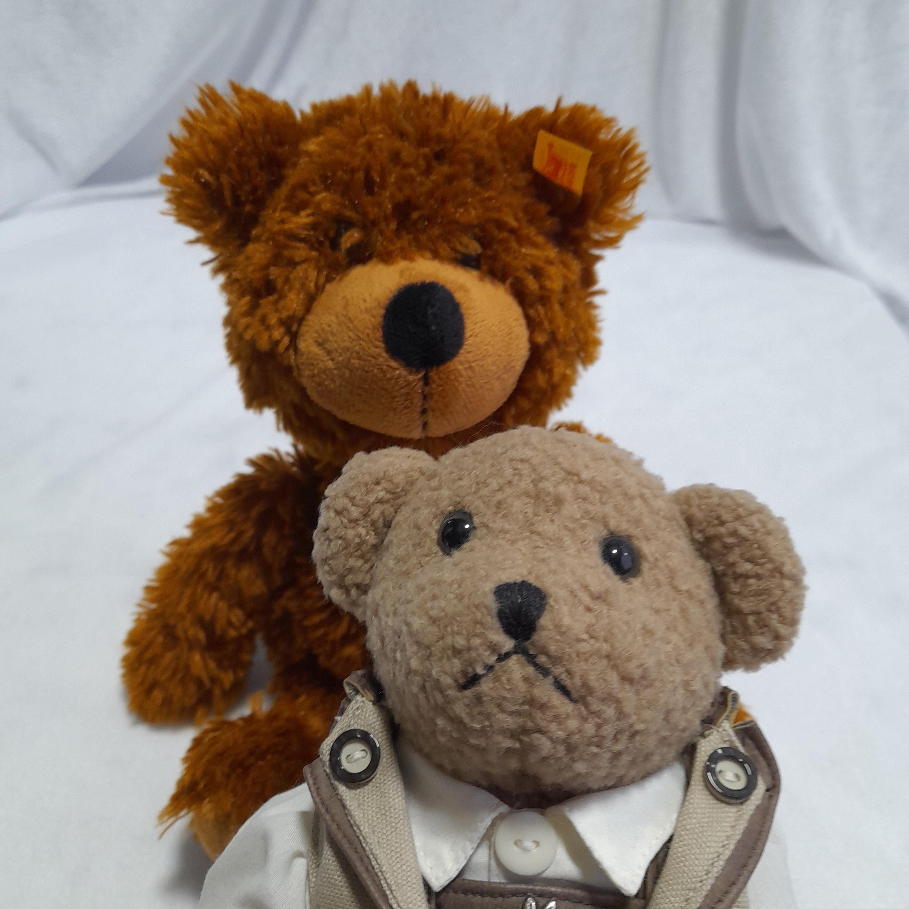 Vintage Steiff Button in Ear Yellow Tag Brown Teddy and
