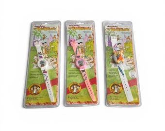 Hanna-Barbera Flintstones Watch Plastic Multicolor 1992 Vintage