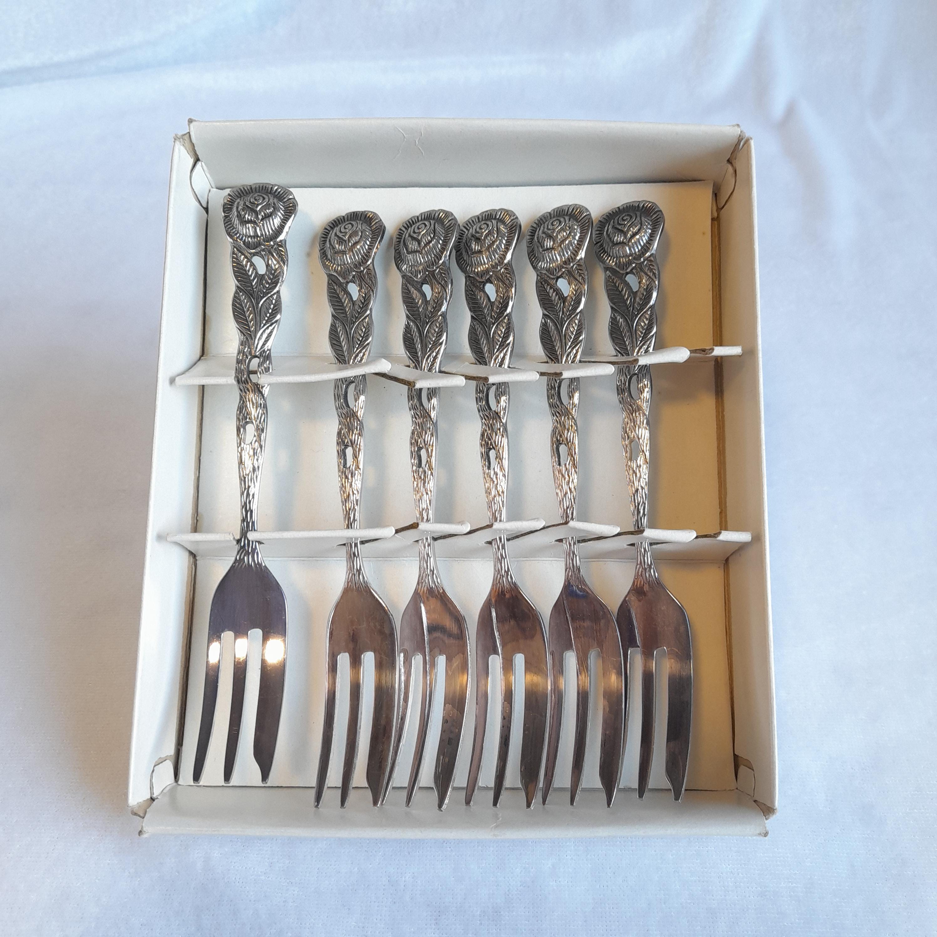 ヴィンテージ ヒルデスハイマー ローズ シルバーメッキ ケーキフォーク