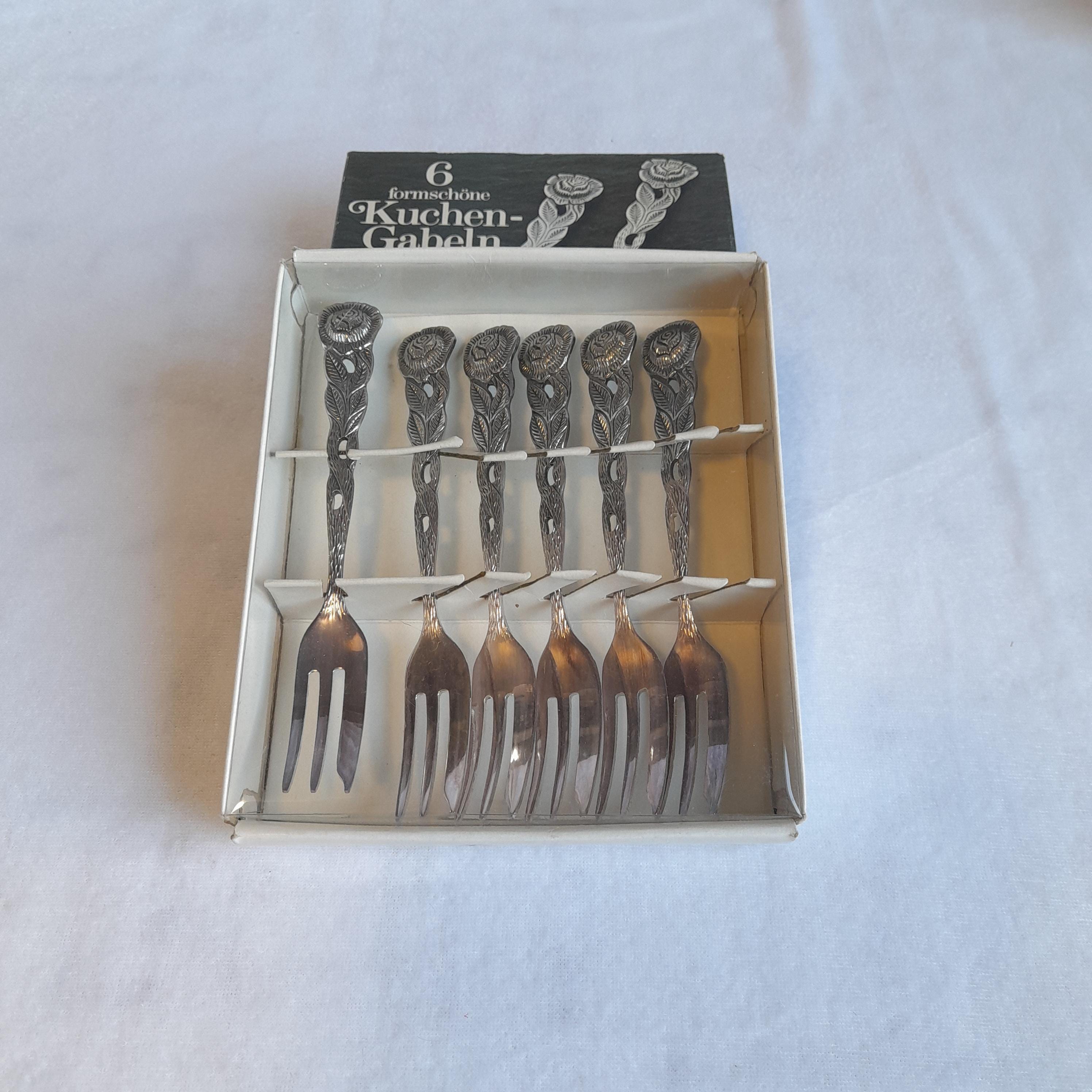 ANTICO】 ヒルデスハイムローズ ケーキフォーク 6本【純銀】 12cm