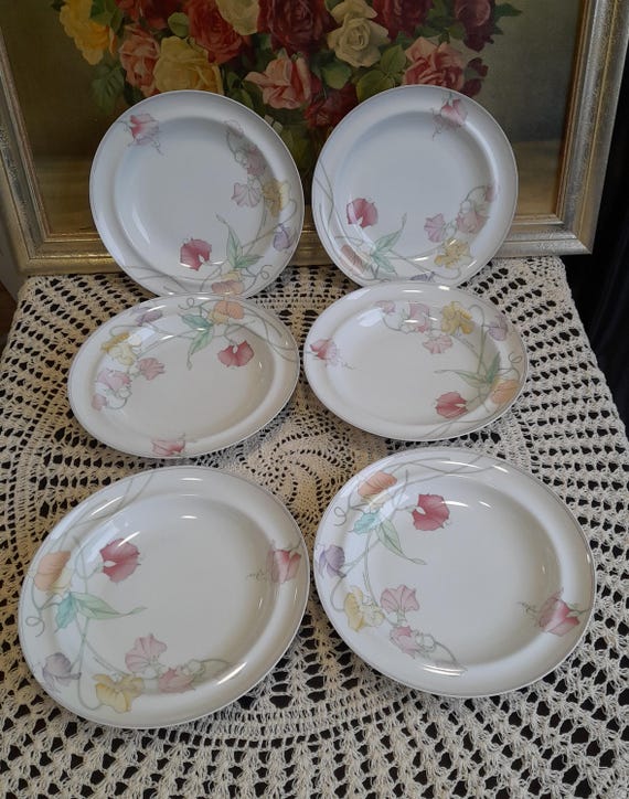 Hutschenreuther 花柄ケーキ皿 5枚セット Hutschenreuther 花柄ケーキ