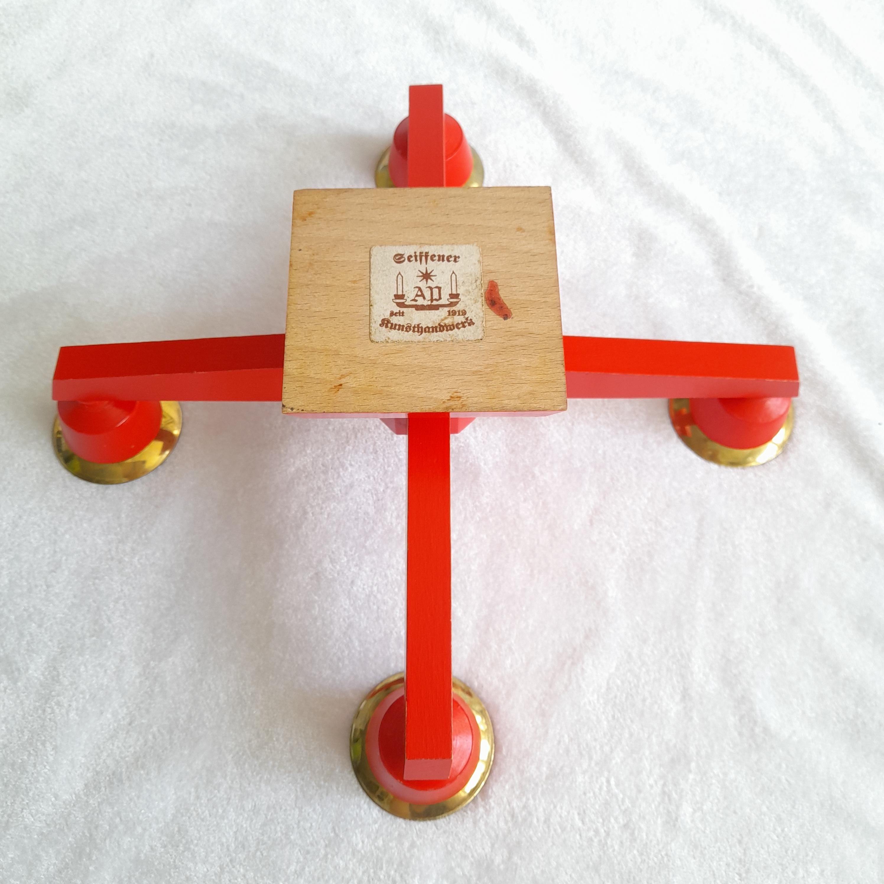ヴィンテージザイフェンアドベントキャンドルホルダー：手作りのエルツ 