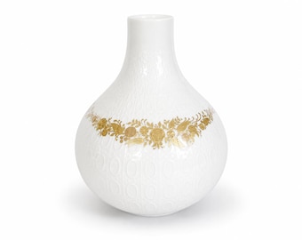 Rosenthal Romanze Vase Bjorn Wiinblad Studio Line Gold Porcelain