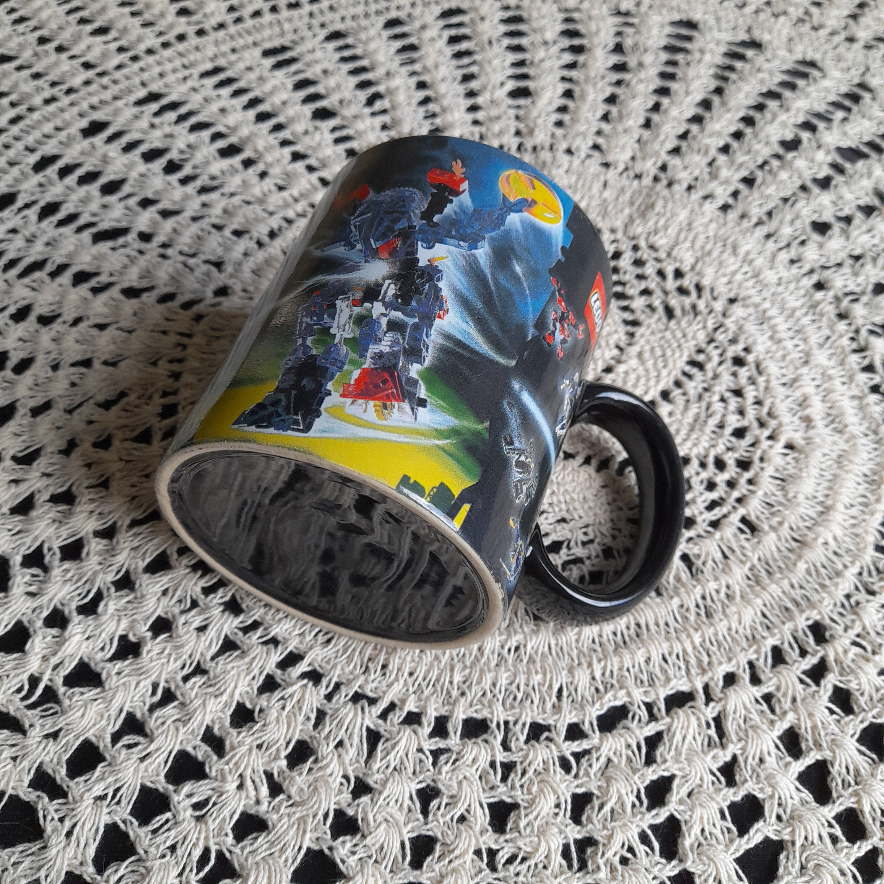 LEGO Slizer Mug Porcelain Black Retro Collectible 1998 Space Age
