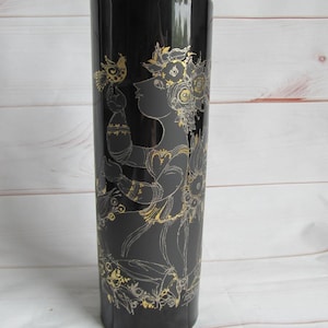 Rosenthal Porcelaine Noire Studio Linie Björn Wiinblad 1001 Night black Vase, 26 cm, Germany