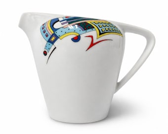 Pot à crème Seltmann Weiden Bianca Maria Happy Day Memphis Style Bavière Allemagne Porcelaine