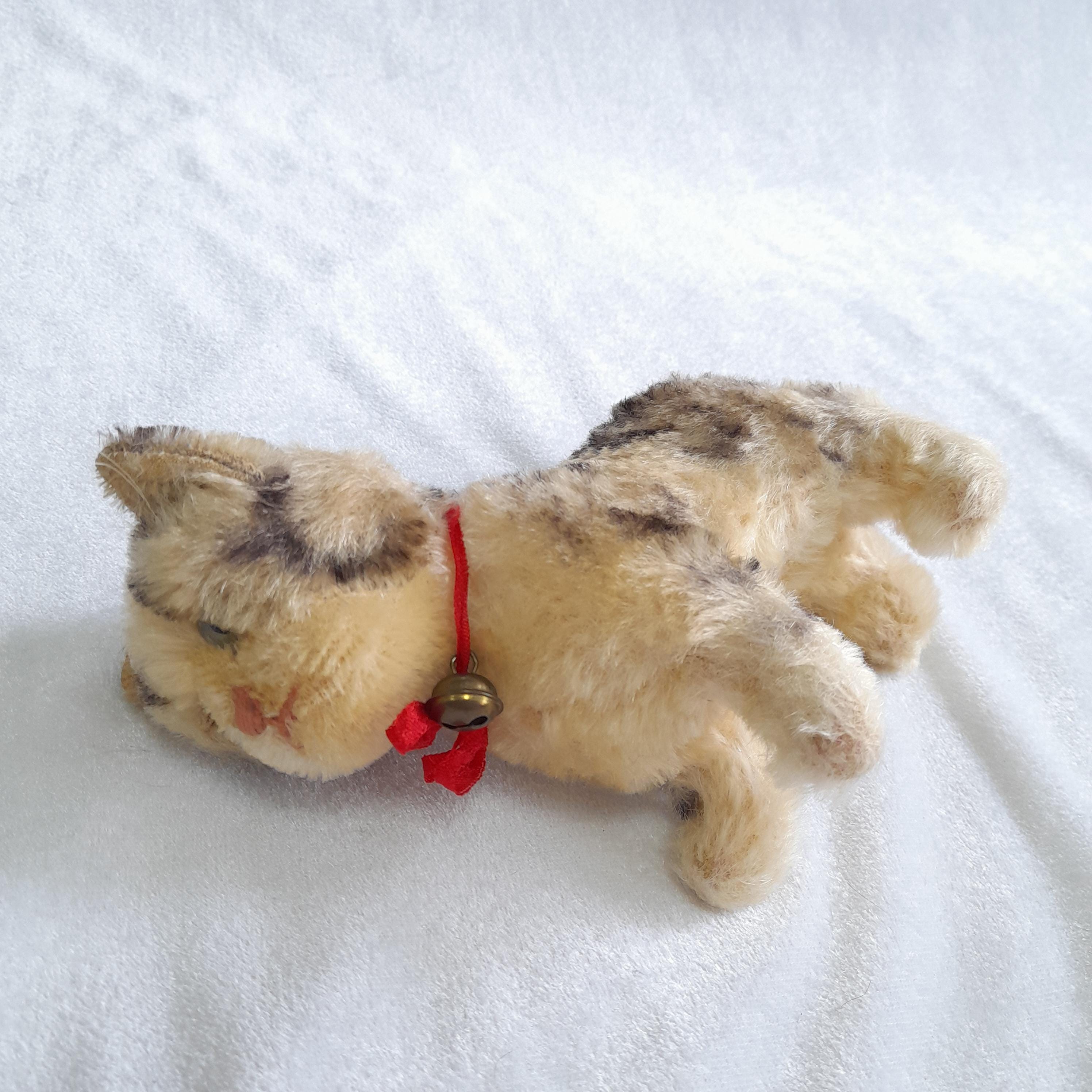 Steiff Attributed Rabbit or Tabby Cat Plush German 1950s 1960s
