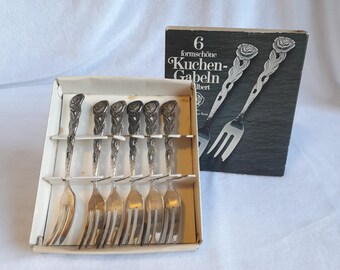 ヴィンテージ ヒルデスハイマー ローズ シルバーメッキ ケーキフォーク