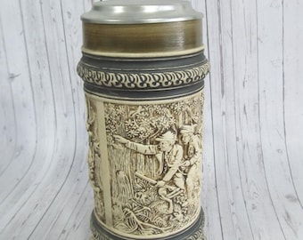 ヴィンテージ セラミック 蓋付き ドイツ製 ビールジョッキ - Etsy 日本