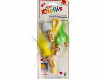Clippy Knollis Troll Magnet Set Plastic Multicolor 1990s Vintage