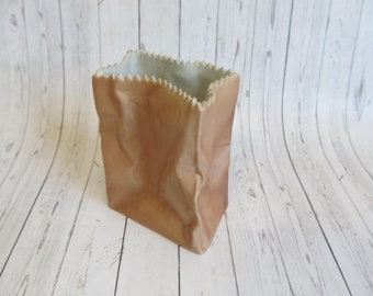 Paper Bag Vase Rosenthal Germany by Tapio Wirkkala, Art Design - Vintage 1970s, Small Vases