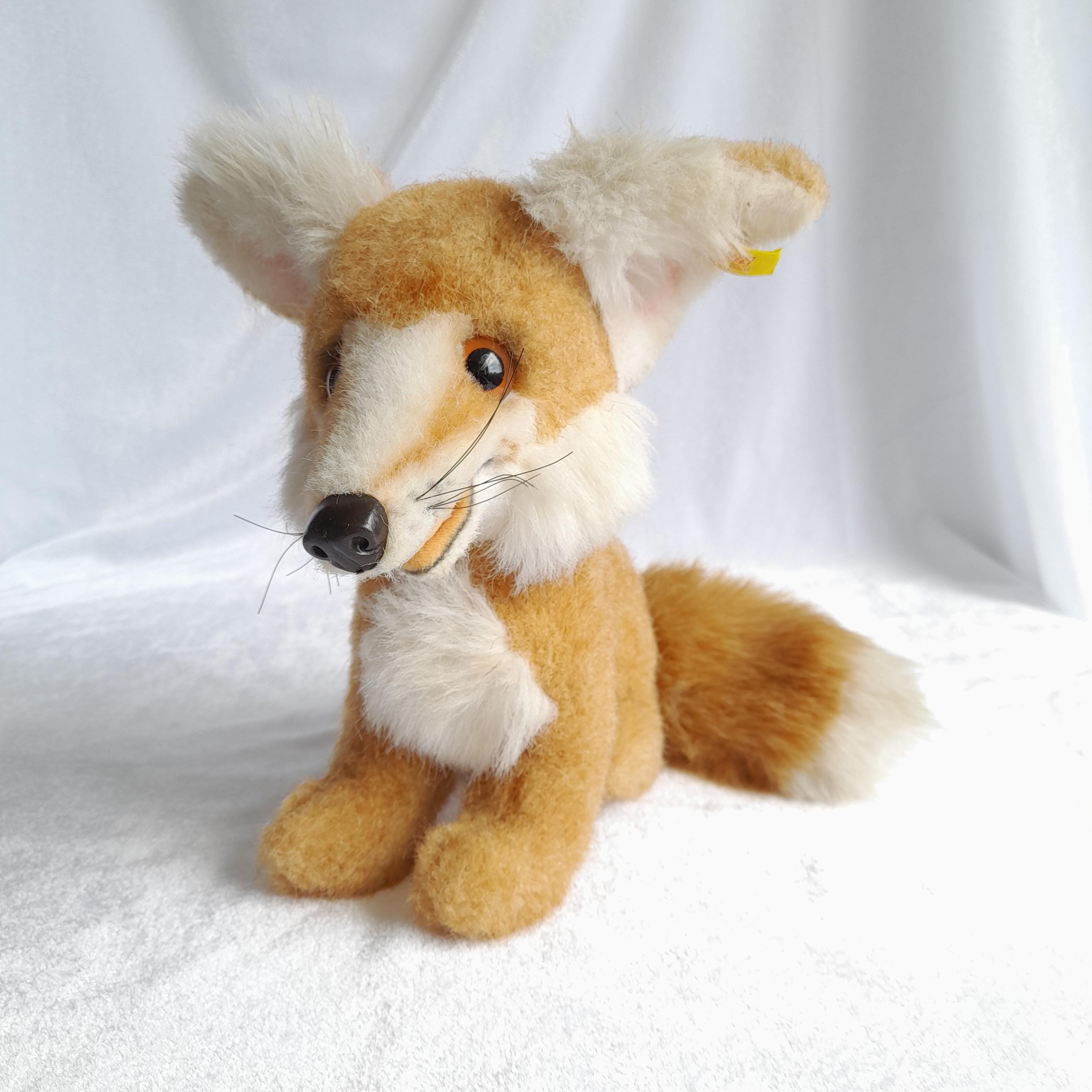 Steiff Fox Plush Germany Yellow Button Vintage Collectible - Etsy