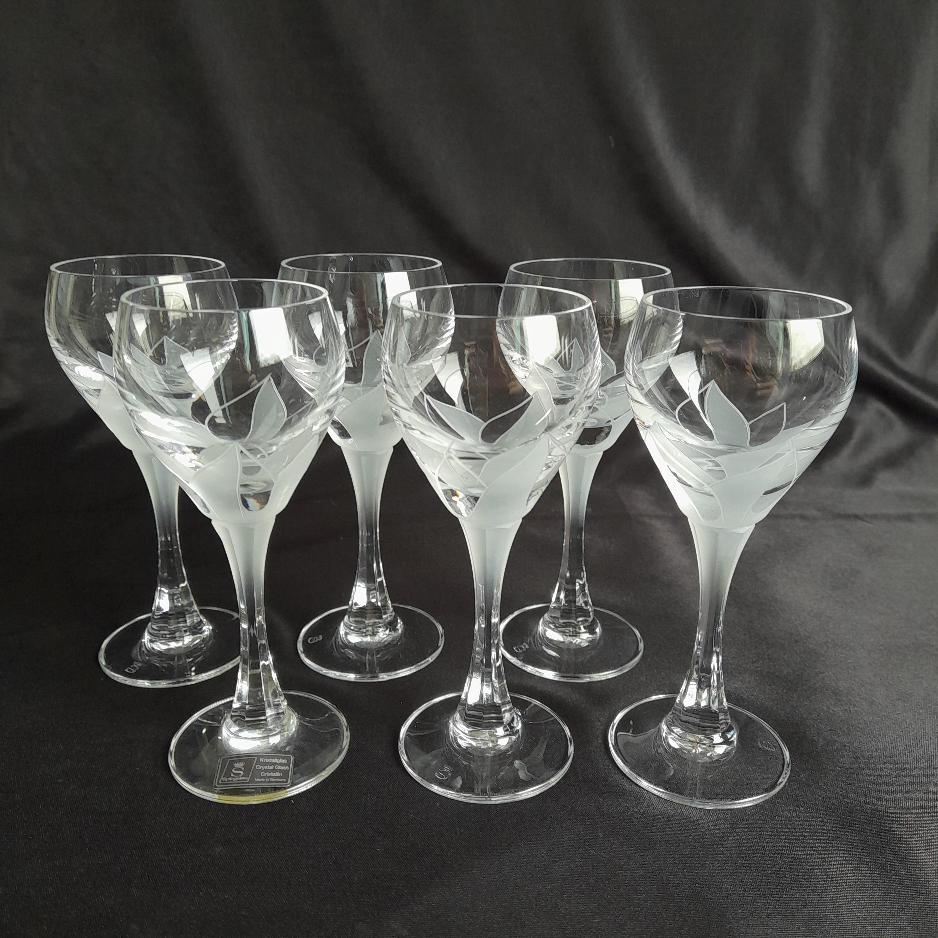 Vintage Spiegelau Crystal Liquor Glasses, Petal Motif, Set of 6 - Etsy