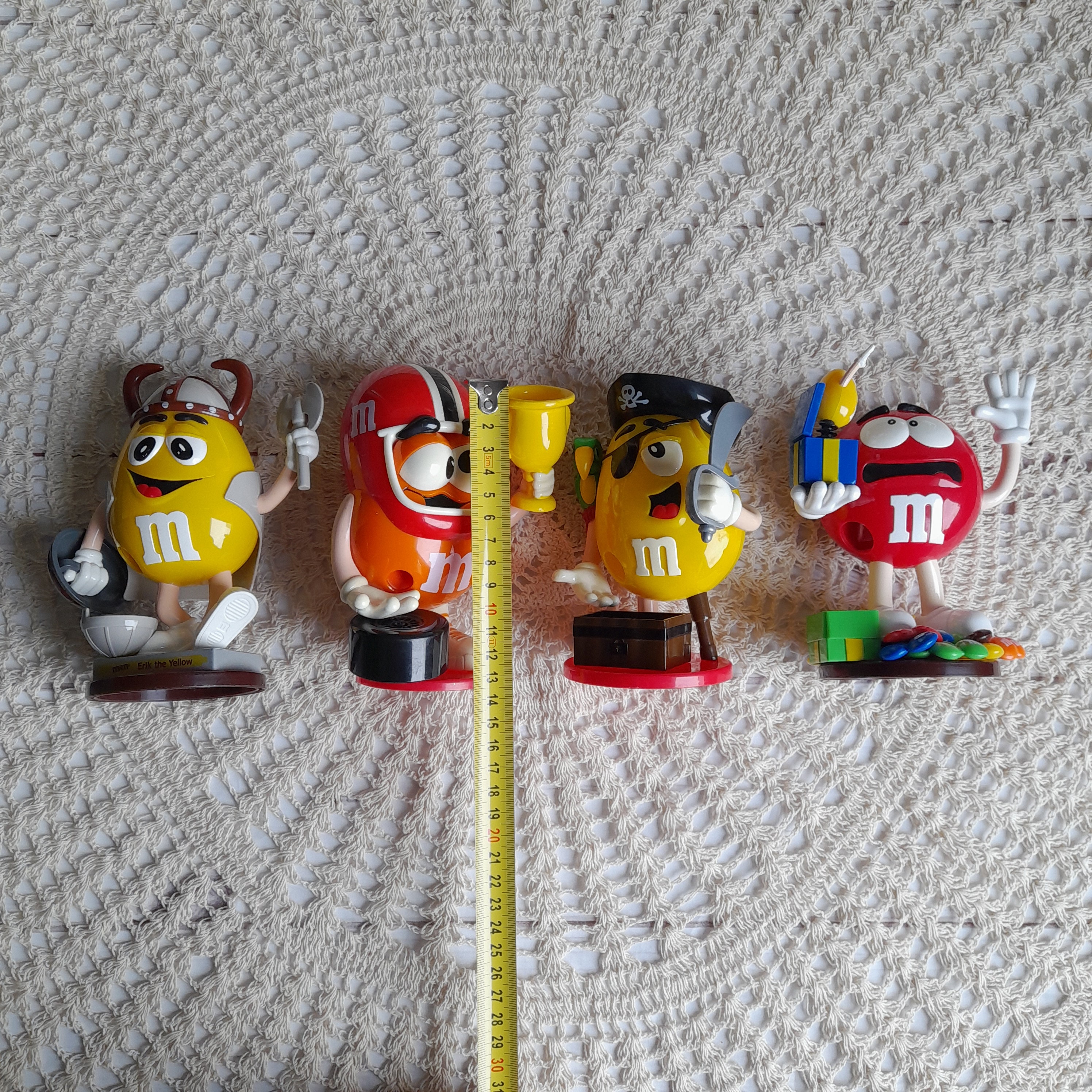 Vintage Candy Dispenser M&ms Red and Yellow Pirate, Viking